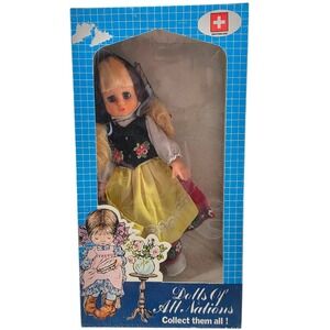 Vintage Dolls of All Nations Switzerland 7.5"‎ Doll - Sleep Eyes